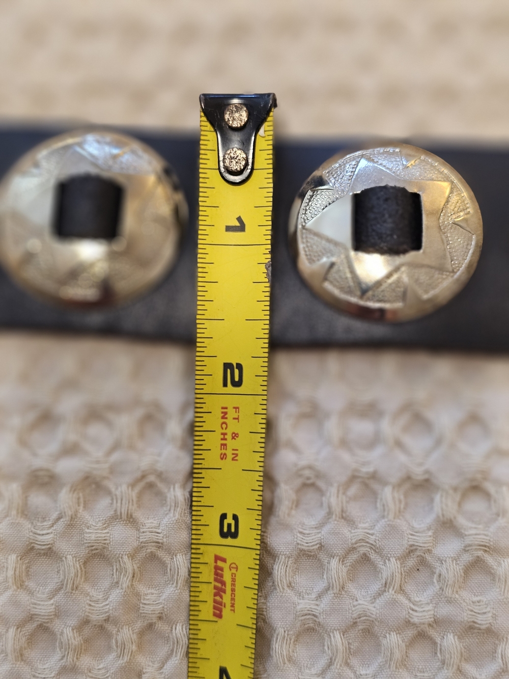 Vintage Handmade Black And Silver Concho Belt Unisex - Picture 9 of 12
